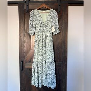 NWT Altar'd State Light Blue Floral Maxi Dress
